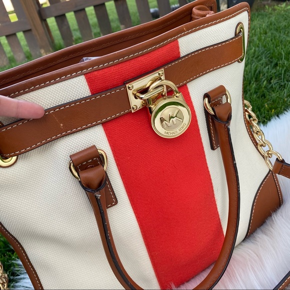 Michael Kors Hamilton canvas Handbag tote - Picture 3 of 16